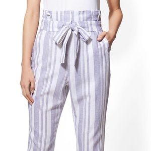 New York & Company linen cropped pant NWT